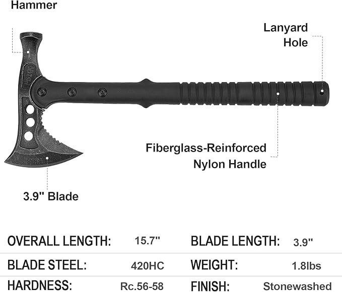 Hitdudu Camping Axe 2Pack Set Spike &amp Hammer Axe