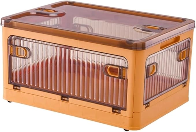 BGRORIO Foldable Storage Box with Wheels - Stackable Closet Organizer for Clothes Quilts Toys Books Sundries Storage(WG ZDSNX O M)