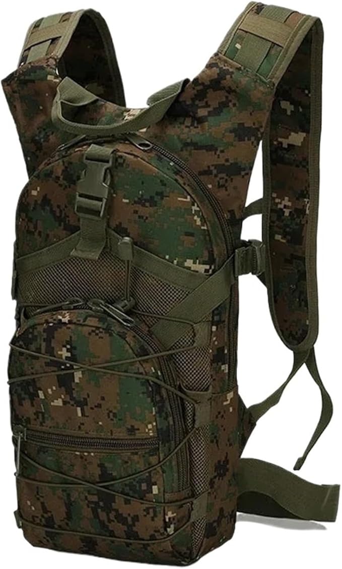Compatible For 15L Tactical Backpack Hiking Bicycle Backpacks Outdoor Sports Cycling Climbing Camping Bag(ACU digital)