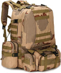 Tactical Backpack Military Army Rucksack 60L Large Assault Pack Detachable Molle Bag (Sansha)