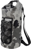 Waterproof Dry Bag Storage Bag with Handle Versatile Backpack for Travel Hiking Fishing Rafting Boating- Gray