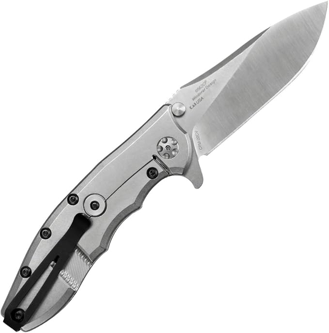 Zero Tolerance 0562CF Hinderer Slicer Folding Knife 3.5” CPM-20CV Stonewashed and Satin Steel Blade Carbon Fiber Front Handle KVT Ball-Bearing Opening Frame Lock and Reversible Pocketclip 5.5 OZ…