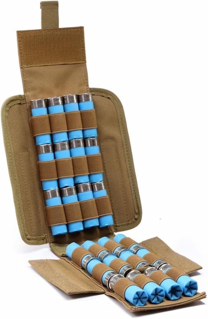 25 Rounds Outdoor Military Tactical Bullet Bag Molle Ammo Shot Shell Carrier Pouch for 12G Sub Bullet