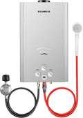 CAMPLUX Tankless Water Heater 4.22 GPM Propane Water Heater Gas 110000 BTU Outdoor Camping Water Heater Propane Shower Gray