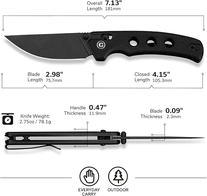 CIVIVI Noctis Pocket Knife C24020C-1