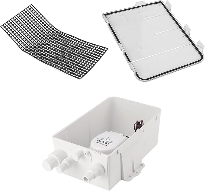 750GPH Portable Bath Shower Water Pump with Auto Float Mechanism Immersible Bilge Pump for Outdoor Camping Sink Drainage