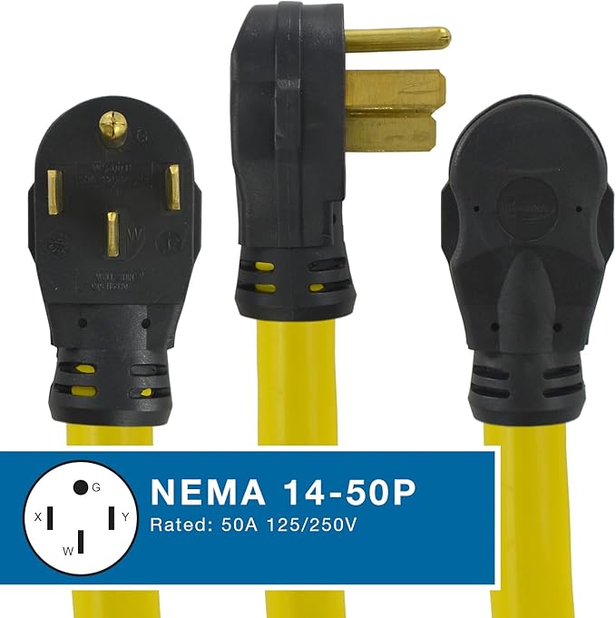 Conntek 14963: 50 Amps 14-50P to TT-30R &amp 5-15/20R Y-Adapter