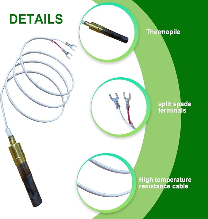 101934F32 White Rodgers Pilot Generator Thermopile 750mv millivolt Compatible With White Rodgers Replacement for 1950-001 Thermopile