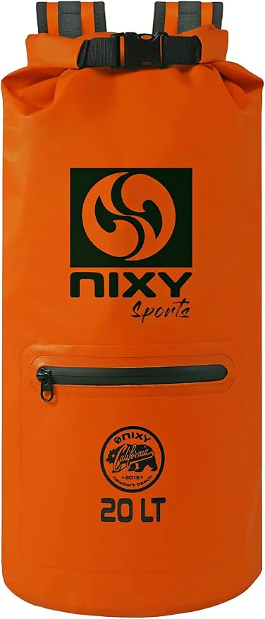 NIXY Premium 20L/30L Dry Backpack Accessory - Spacious Waterproof Storage Solution for All Your Outdoor Adventures Paddleboarding Kayaking Camping &amp More (Orange 30L)