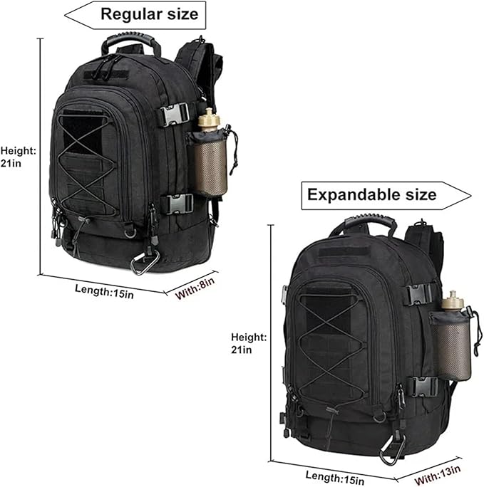 Tactical BackpackCompatible for Men 60L Assault Rucksack Heavy Duty Waterproof Large(CP)