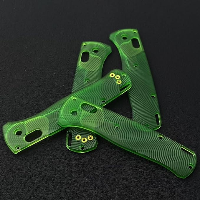 1 Pair Acrylic Scales Fits for Bugout 535 Non-slip CNC Handle Patch Blank DIY Replacement