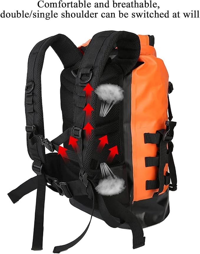 Large Capacity Waterproof Dry Bag Floating Mountaineering Backpack Roll-top Drying Bag for Kayaking Camping (Size : 20L)