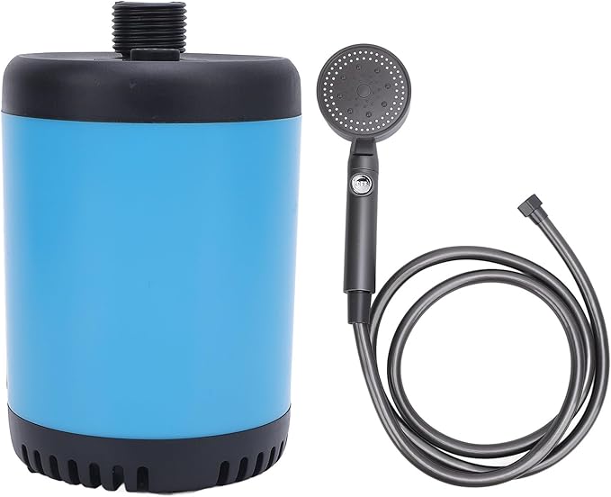 Portable Shower for Camping 7800mAh Rechargeable Shower Pump with Battery Level Display Outdoor Shower Kit for Hiking Travel Car Pet