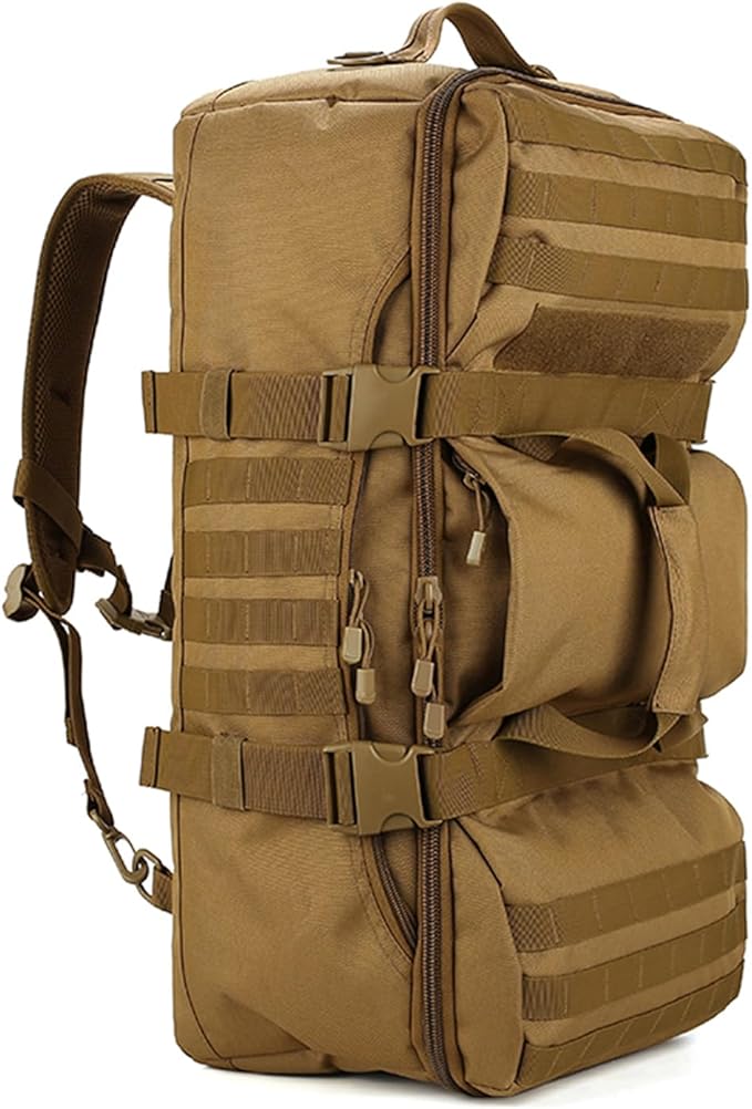 Duffel Bag ArmyGreen Waterproof Backpack for Camping Hiking Travel Versatile Carrying Options for Various Outdoor Activities