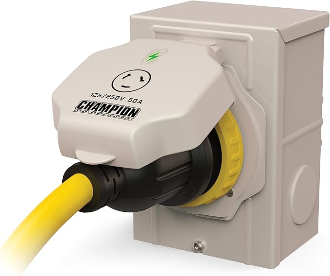 Champion Power Equipment 50A 125/250V Power Inlet Box