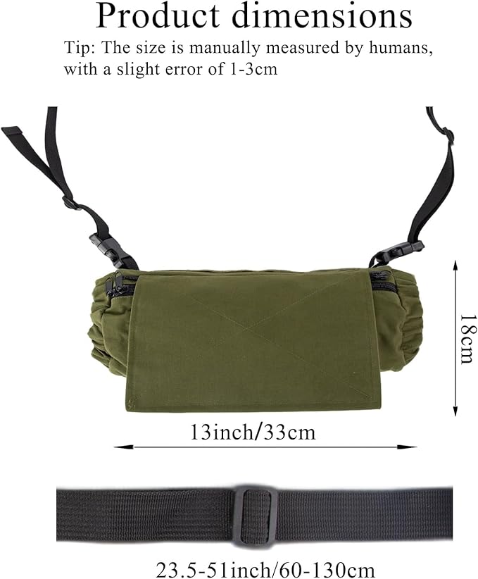 2 in 1 Tactical Hand Warmer Pouch Waist Bag Plate Carrier Vest Chest Rig Hook Loop Dangler in Buckle Strap EDC Fanny Pack Muff for Winter Outdoor Camping Hunting Football Fishing