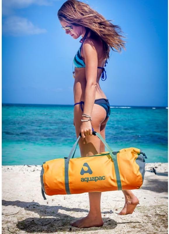 Aquapac Waterproof Duffel Bag 40 litres Orange IPX 6 Ideal for Watersports and Travel Keeps Kit and Equipment Dry