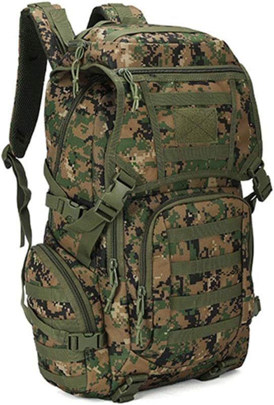 Outdoor Sports Pack Hiking Bag Tactical Rucksack Camo Knapsack Combat Camouflage Tactical Molle 50L Backpack - DW