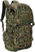 Outdoor Sports Pack Hiking Bag Tactical Rucksack Camo Knapsack Combat Camouflage Tactical Molle 50L Backpack - DW