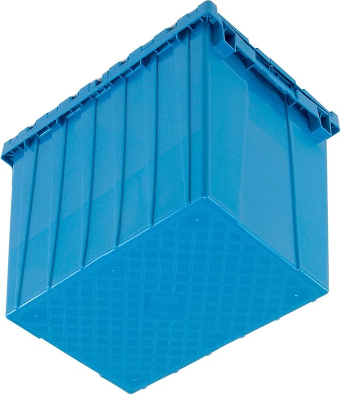 Global Industrial Distribution Container With Hinged Lid 21-7/8x15-1/4x17-1/4 Blue