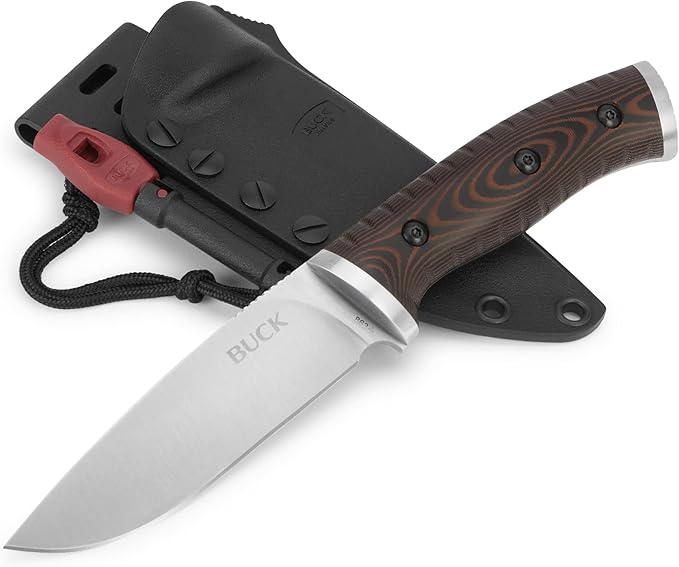 Buck Knives 863 Selkirk Fixed Blade Survival Bushcraft Knife with Fire Striker Multi-Tool and Reversible Sheath Included 4-5/8 420HC Stainless Steel Drop Point Blade