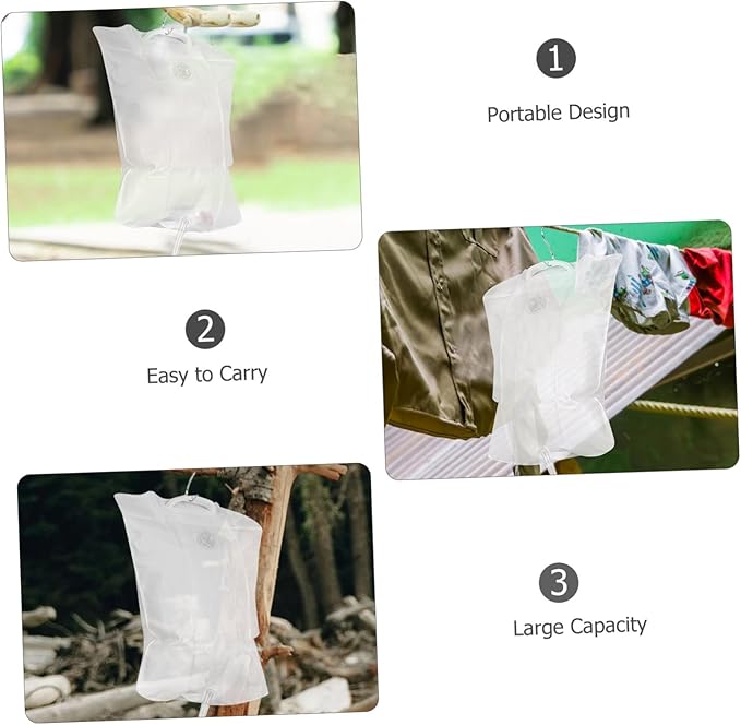 1Set Portable Outdoor Camping Shower Bag Capacity Lightweight and Compact Design for Hiking Backpacking and Road Trips Camping Accessory for Convenient