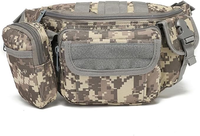 Tactical Waist Pack Military Fanny Pack for Men Outdoor Army Waist Bag Large Waist Pack for Daily Life Cycling Camping Hiking Hunting Fishing (ACU)