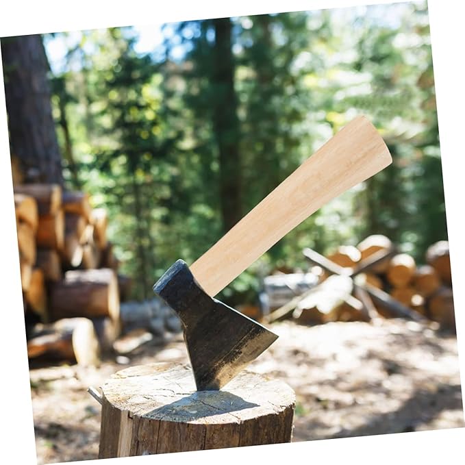 balacoo 2sets Axe Wooden Handle Replacement for Camping Ergonomic and Handle for Firewood Axe for Outdoor Use