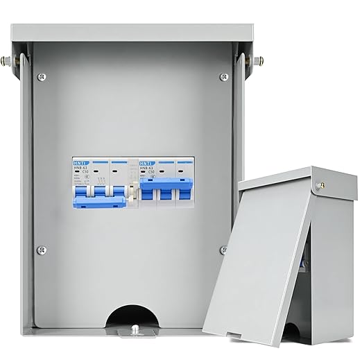50 Amp 3 Pole Generator Manual Transfer Switch 208-240V 12000W Transfer Switch for Home Generator and Solar Power Systems Meeting NEMA 3R Standards for Outdoor and Indoor with Ground (50A-3P)