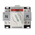 (New) 2P 63A Dual Power Automatic Transfer Switch with Manual Changeover and Generator 110V White