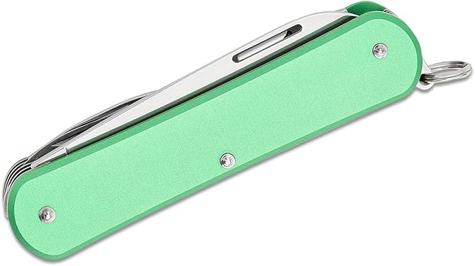 Fox Knives Vulpis FX-VP130-SF5 Slipjoint EDC Pocket Knife 5-in-1 Multitool - 2.17in Blade Hacksaw Bottle Opener Can Opener Scissors Flat Head Screwdriver - Every Day Carry (OD Green)