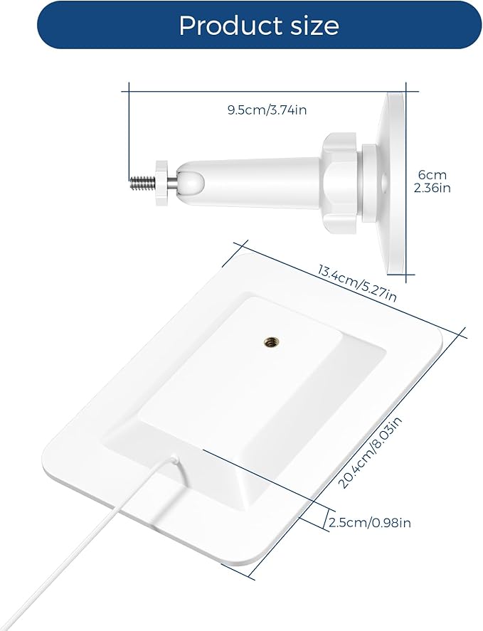 Solar Panel for Arlo Camera Arlo Solar Panel Charger with Built-in 2000mAh BatteryCompatible with Essential SeriesGo 2Pro 3/4/5S/6/6 XLUltra SeriesWireless FloodlightsEasy Install(2025 Release)