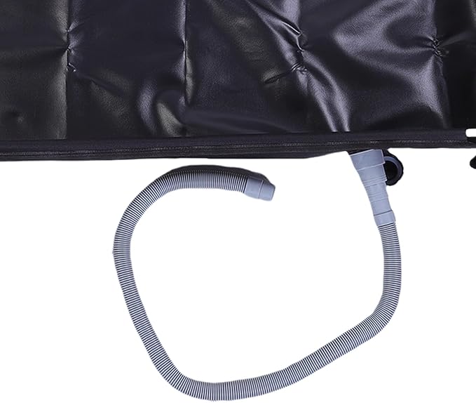 aqxreight Portable Shower Tray Foldable Shower Base Bottom Drain Detachable Drain Pipe for Tent Camping RV Beach (Black)