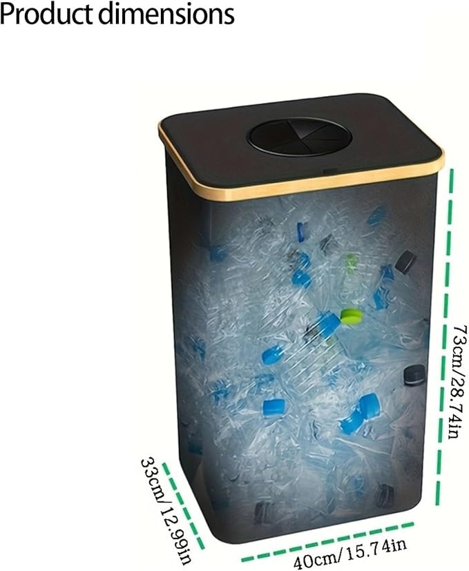 hejhncii Pack of 1 Large Capacity University Cloth Storage Container 100L Collapsing for Easy Bending Home Garage Otherwise Office Storage Handsfree Lid