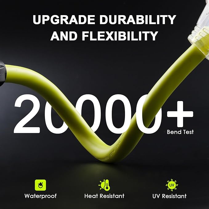 30 Amp to 110 Adapter RV Cord 30 Amp to 20 Amp Adapter NEMA TT-30P Male to 3X 5-15R/5-20R T-Blade Household Outlet Female with Lighted Power Indicator 1.5 FT