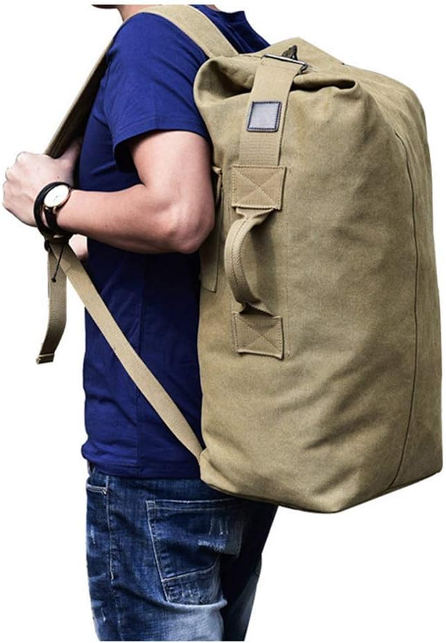 Multifunctional Military Tactical Canvas Backpack Large-Capacity Travel Mountaineering Bag Suitable For Travel Backpacks Hiking Mountaineering And Other Outdoor Activities