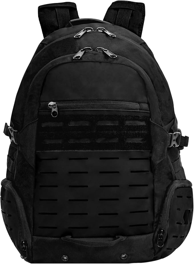Tactical Pack Military Backpack 19.4L Waterproof Rucksack 600D OXFORD for Hiking Trekking Hunting (black)