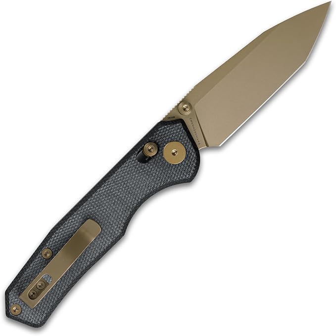 CMB Explorer V2 Micarta Handle 14C28N Tanto Blade Crossbar Lock Pocket Folding Knife Camping Hiking Outdoors EDC with Pocket Clip for Men Women CMB-22A
