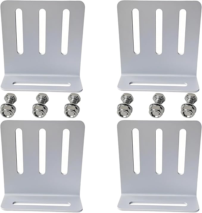 Adjustable Solar Panel Tilt Mount Bracket Heavy Duty Solar Panel Mounting Kit for RVs Trailers Boats Yachts Roof Wall and Off-Grid Systems 8Pack (4 Pairs)