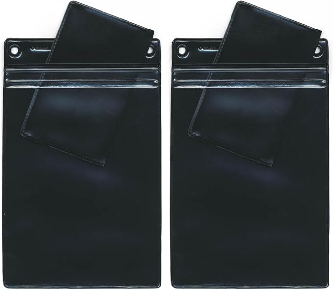StoreSMART - Fisherman &amp Boating Wallet Set - 2 Plastic Zippered Wallets w/Lanyards 2 Plastic Folding Card Holders