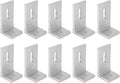 10Pcs Solar Panel Mounting Brackets L Foot Solar Roof Mount Aluminum Alloy Solar Panel Bracket Kit Glossy Photovoltaic Brackets for Roof PV System 3.14x1.57x1.57in