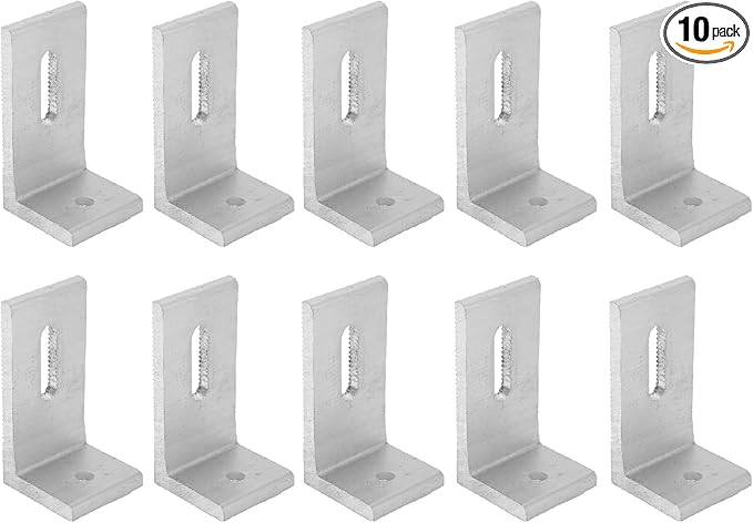 10-Pack Heavy-Duty Aluminum Alloy L-Foot Solar Mounts Photovoltaic Panel Mounting Bracket Photovoltaic Mount Waterproof Solar Panel Bracket for Roof PV System