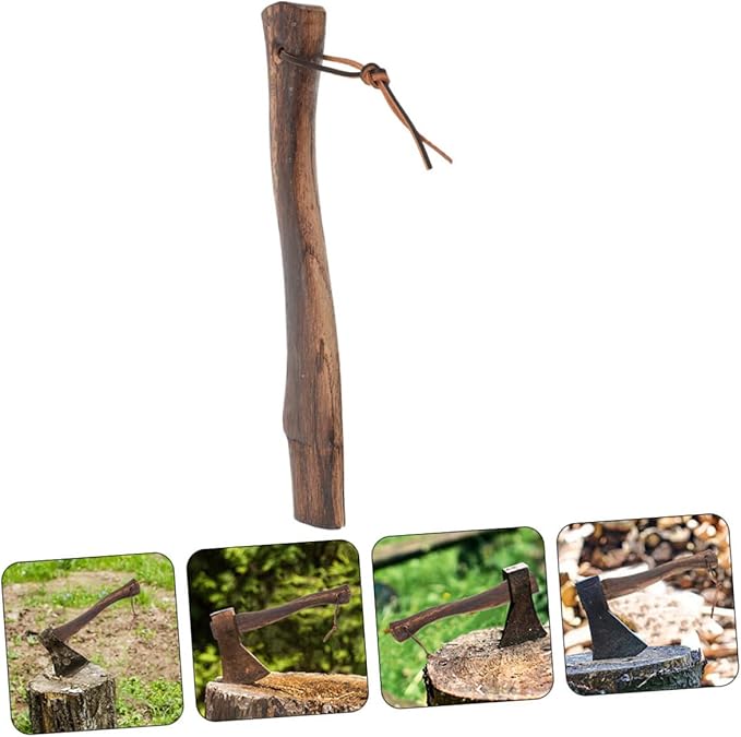 BESPORTBLE 2pcs Axe Handle Replacement Sturdy Wooden Axe Grip Ergonomic Design for Firewood and Camping Use Natural Wood Material Comfortable and Easy to Maintain
