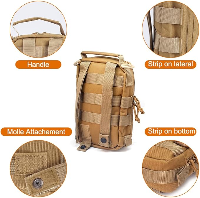 Molle Pouch Compact Tactical Utility Pouch Backpack Accessories Bag Belt Holster for Walking Hiking Hunting Camping