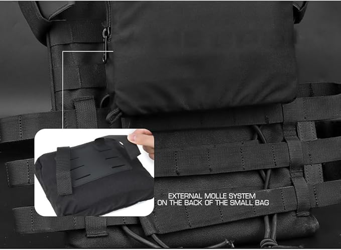 ACEXIER Tactical Expanding Backpack Foldable Pack E.DC Lightweight Molle 500D Nylon Hunting Bag Outdoor Hiking Travel Airsoft Accessories (OD)