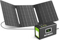 Solar Generator 127W(Peak 200W) 88.8Wh Portable Power Station with 30W Solar Panel 110V Lithium Battery Pack with Ac Outlet Soalr Powered Generator for HomeCamping