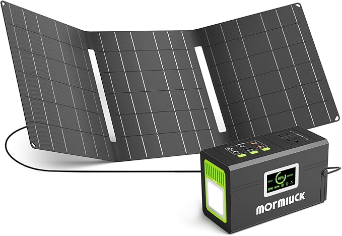 Solar Generator 127W(Peak 200W) 88.8Wh Portable Power Station with 30W Solar Panel 110V Lithium Battery Pack with Ac Outlet Soalr Powered Generator for HomeCamping