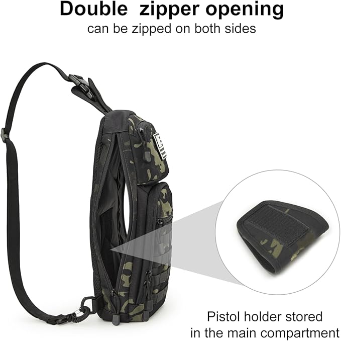 G4Free Outdoor Tactical Bag Backpack and 10L Tactical EDC Sling Bag Backpack