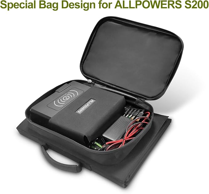 ALLPOWERS SP026 60W Portable Solar Panel Foldable Solar Charger with USB-C/DC/QC Outputs 22-25% High Efficiency Panel Solar Portatil for Phone Laptop Power Station Camping RV（SP026-60W