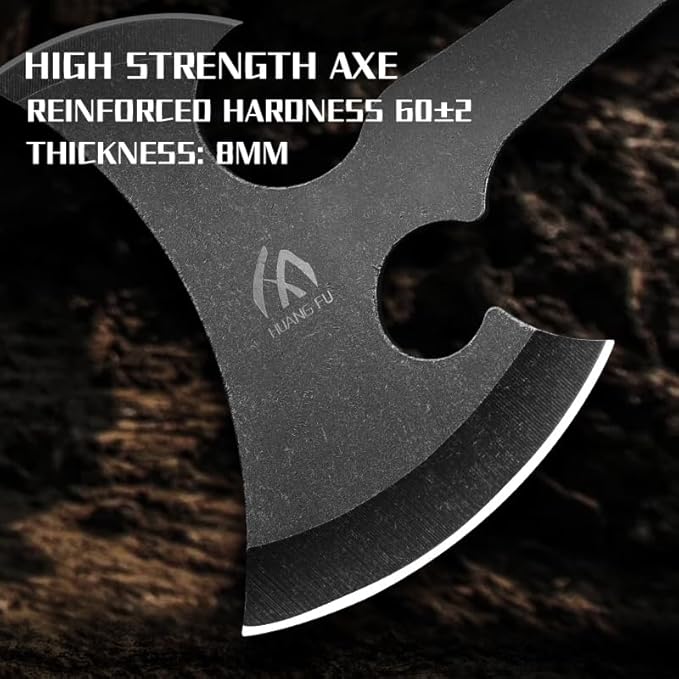 6PC Camping Axe Folding Survival Axe Outdoor Adventure Tactical Camping Axe (Black)